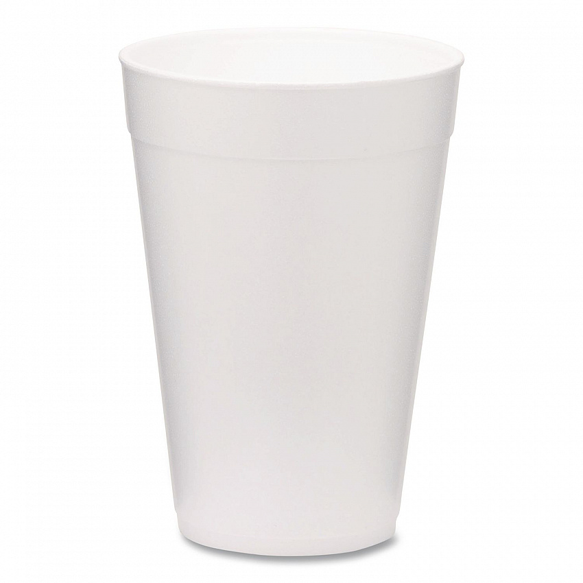 Foam Drink Cups, 32 oz, White, 500/Carton (221981)