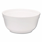 Foam Bowls, Squat Style, 8 oz, White, 1,000/Carton (221990)