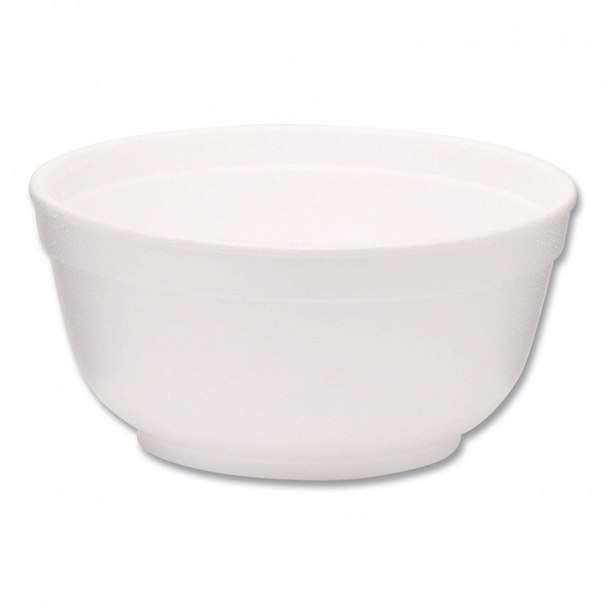 Foam Bowls, Squat Style, 8 oz, White, 1,000/Carton (221990)