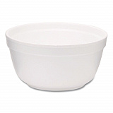 Foam Bowls, Squat Style, 12 oz, White, 1,000/Carton (221992)