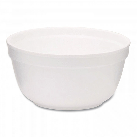 Foam Bowls, Squat Style, 12 oz, White, 1,000/Carton (221992)
