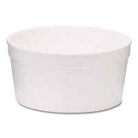 Foam Containers, Tall Style, 8 oz, White, 500/Carton (221996)