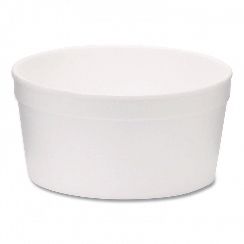 Foam Containers, Tall Style, 8 oz, White, 500/Carton (221996)