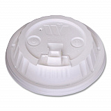 Plastic Lids for Foam Cups and Bowls, Dome, Fits 12 oz to 24 oz Hot Cups, White, 1,000/Carton (222061)