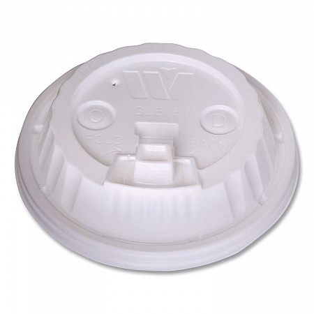 Plastic Lids for Foam Cups and Bowls, Dome, Fits 12 oz to 24 oz Hot Cups, White, 1,000/Carton (222061)