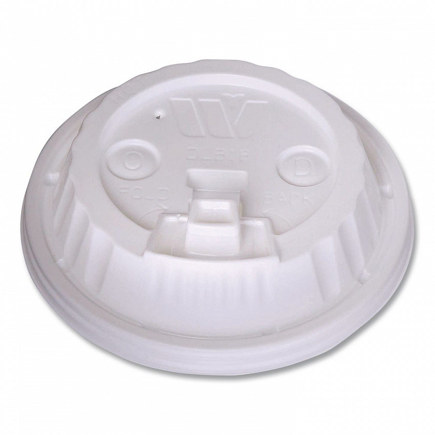 Plastic Lids for Foam Cups and Bowls, Dome, Fits 12 oz to 24 oz Hot Cups, White, 1,000/Carton (222061)