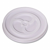Plastic Lids for Foam Cups and Bowls, Vented, Fits 6 oz Hot Cups, White, 1,000/Carton (222076)