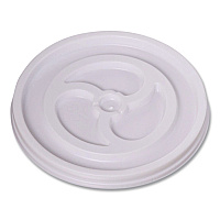 Plastic Lids for Foam Cups and Bowls, Vented, Fits 6 oz Hot Cups, White, 1,000/Carton (222076)