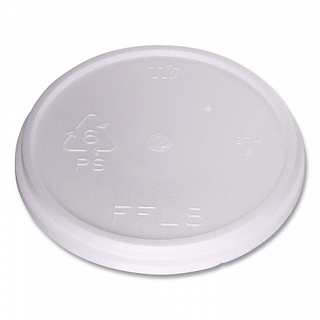 Plastic Lids for Foam Cups and Bowls, Fits 8 oz to 16 oz Cups/5 oz to 10 oz Bowls, White, 500/Carton (222086)