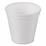 Foam Drink Cups, 4 oz, White, 1,000/Carton (221964)