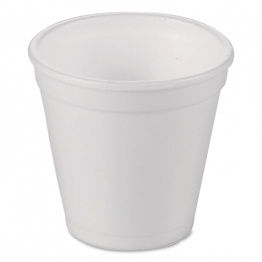Foam Drink Cups, 4 oz, White, 1,000/Carton (221964)