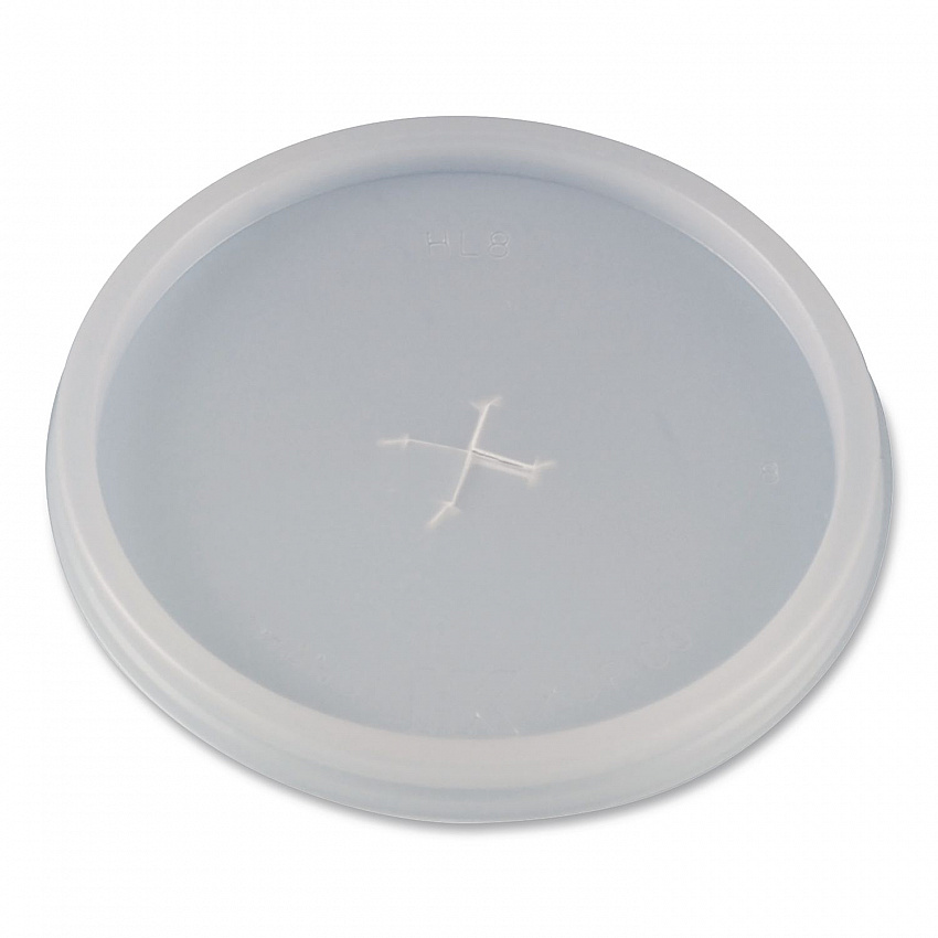 Plastic Lids for Foam Cups and Bowls, Slotted, Fits 8 oz to 10 oz Hot Cup, Translucent, 1,000/Carton (222077)