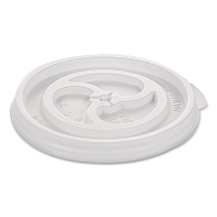 Plastic Lids for Foam Cups and Bowls, Slotted, Fits 8 oz to 10 oz Hot Cup, White, 1,000/Carton (222078)