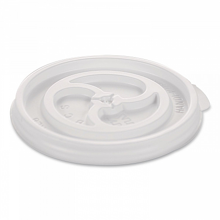 Plastic Lids for Foam Cups and Bowls, Slotted, Fits 8 oz to 10 oz Hot Cup, White, 1,000/Carton (222078)