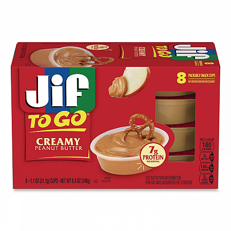 Creamy Peanut Butter Cups, 1.1 oz Cup, 8/Box (65642)