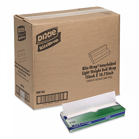 Dry Wax Light Weight Deli Paper, 15.12 x 10.75, 500/Pack, 12 Packs/Carton (RW156)