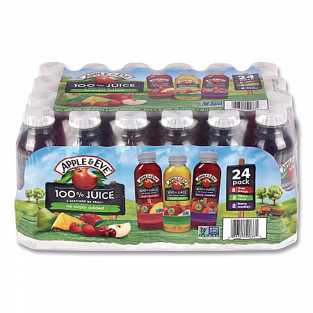100% Fruit Juice Variety Pack, Assorted Flavors, 10 oz Bottle, 24/Carton (22002662)