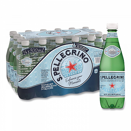 Sparkling Water Bottles, Unflavored, 16.9 oz Bottle, 24/Carton (22002683)