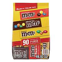 Milk Chocolate, Peanut and Peanut Butter Fun Size Variety Pack, Assorted Flavors, Individually Wrapped, 90 Pieces (22002630)