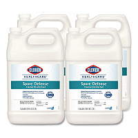 Spore Defense Cleaner Disinfectant, Closed System, Unscented, 1 gal Refill Bottle, 4/Carton (32122)