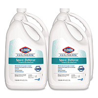 Spore Defense Cleaner Disinfectant, Open System, Unscented, 1 gal Refill Bottle, 4/Carton (32409)