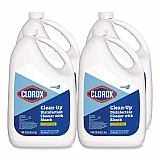 CloroxPro Clean-Up Disinfectant Cleaner with Bleach, 128 oz Refill Bottle, 4/Carton (35420CT)