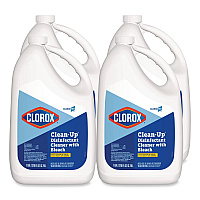 CloroxPro Clean-Up Disinfectant Cleaner with Bleach, 128 oz Refill Bottle, 4/Carton (35420CT)