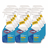CloroxPro Anywhere Daily Disinfectant and Sanitizer, Unscented, 32 oz Spray Bottle, 12/Carton (01698CT)