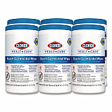 Bleach Germicidal Wipes, 1-Ply, 6 x 5, Unscented, White, 150/Canister, 6 Canisters/Carton (30577CT)