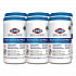 Bleach Germicidal Wipes, 1-Ply, 6 x 5, Unscented, White, 150/Canister, 6 Canisters/Carton (30577CT)