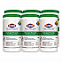 Hydrogen Peroxide Cleaner Disinfectant Wipes, 9 x 6.75, Unscented, White, 95/Canister, 6 Canisters/Carton (30824)