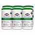 Hydrogen Peroxide Cleaner Disinfectant Wipes, 5.75 x 6.75, Unscented, White, 155/Canister, 6 Canisters/Carton (30825)