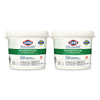 Hydrogen Peroxide Cleaner Disinfectant Wipes, 12 x 11, Unscented, White, 185/Bucket, 2 Buckets/Carton (30826)