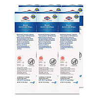 Bleach Germicidal Wipes, Individual Wipes, 1-Ply, 6.75 x 9, Unscented, White, 50/Box, 6 Boxes/Carton (31424)