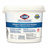 Bleach Germicidal Wipes, 1-Ply, 12 x 12, Unscented, White, 110/Bucket (30358)
