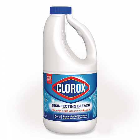 Concentrated Regular Disinfecting Bleach, Unscented, 43 oz Bottle (32260EA)