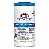 Bleach Germicidal Wipes, 1-Ply, 6.75 x 9, Unscented, White, 70/Canister (35309)