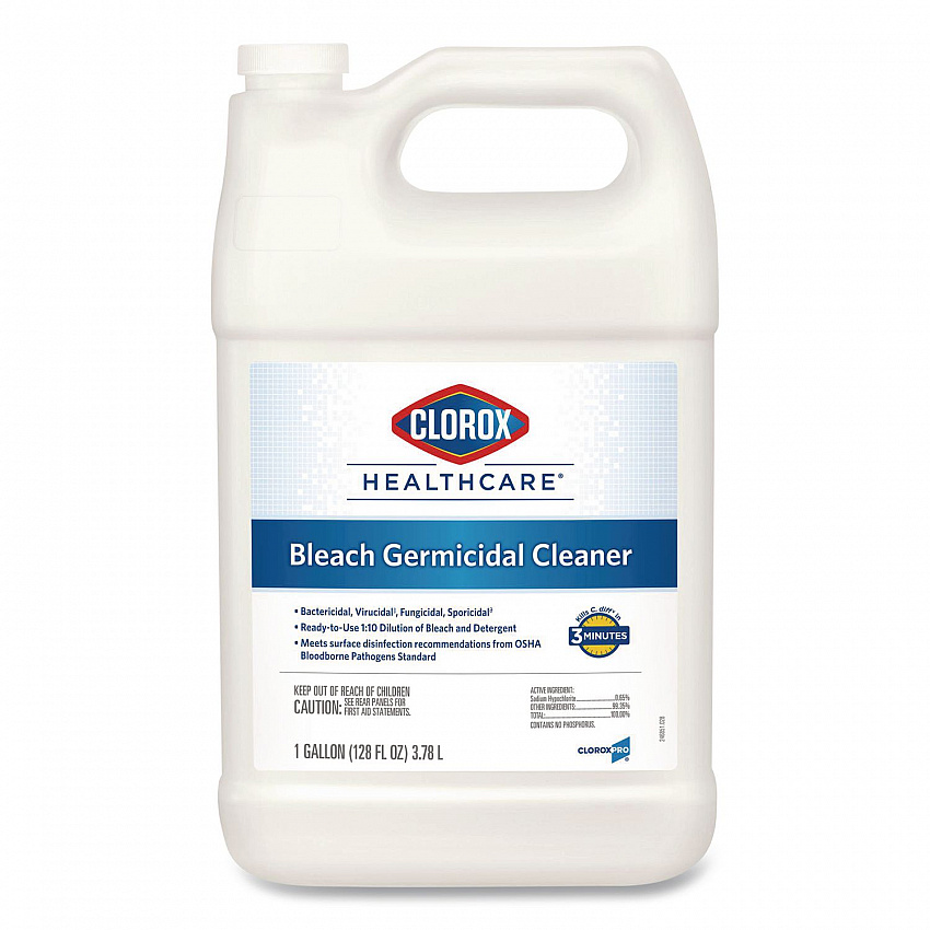 Bleach Germicidal Cleaner, Unscented, 128 oz Refill Bottle (68978EA)
