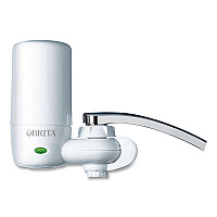 Water Faucet Mount Filtration System with 1 Elite Advanced Replacement Filter, White (42201)