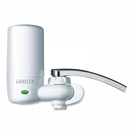 Water Faucet Mount Filtration System with 1 Elite Advanced Replacement Filter, White (42201)