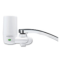 Water Faucet Mount Filtration System with 1 Elite Advanced Replacement Filter, White, 4/Carton (42201CT)