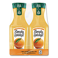 Orange Juice Pulp Free, 52 oz Bottle, 2/Pack (90200102)