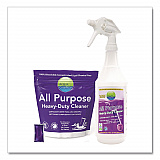 All Purpose Heavy-Duty Cleaner Starter Pack with 32 oz Empty Spray Bottle, Lavender Scent, 12 Chem Pacs/Carton (9320998)