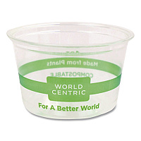 PLA Clear Portion Cups, 4 oz, Plastic, Clear, 1,000/Carton (CPCS4S)