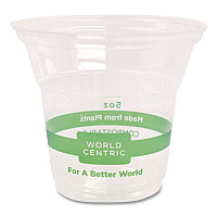 PLA Clear Cold Cups, 5 oz, Plastic, Clear, 2,000/Carton (CPCS5)