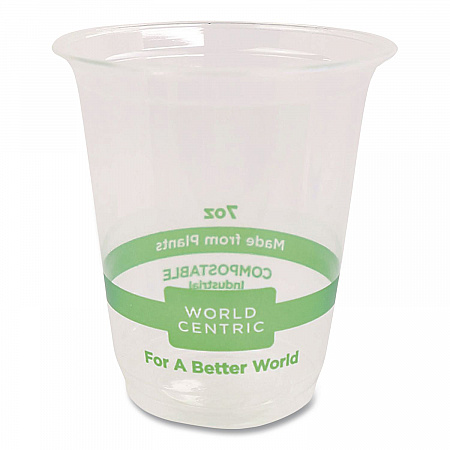 PLA Clear Cold Cups, 7 oz, Plastic, Clear, 2,000/Carton (CPCS7)