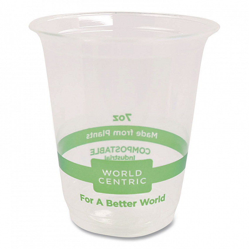 PLA Clear Cold Cups, 7 oz, Plastic, Clear, 2,000/Carton (CPCS7)