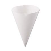 Konie Straight-Edge, Poly Bagged Paper Cone Cups, 7 oz, White, 250/Bag, 20 Bags/Carton (70KSE)