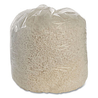 810500NIB1402, SKILCRAFT Recycled Content Trash Can Liners, 45 gal, 1.5 mil, 40" x 48", Clear, Interleaved Roll, 100/Box (NIB1402)