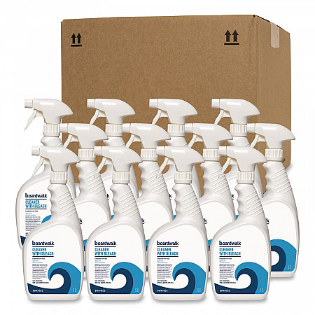Cleaner with Bleach, Apple Scent, 32 oz Bottle, 12/Carton (4832)